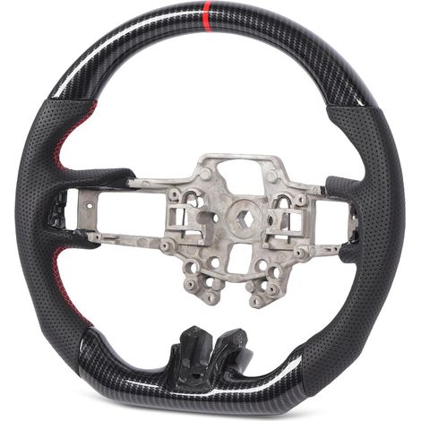 Volant Hydro Dip en Fibre de Carbone pour 2018-2023 Construction ABS avec Poignées en Cuir perforé et Coutures Rouges Mise à Niveau Sportive pour un Confort et un Style Améliorés (1/5)