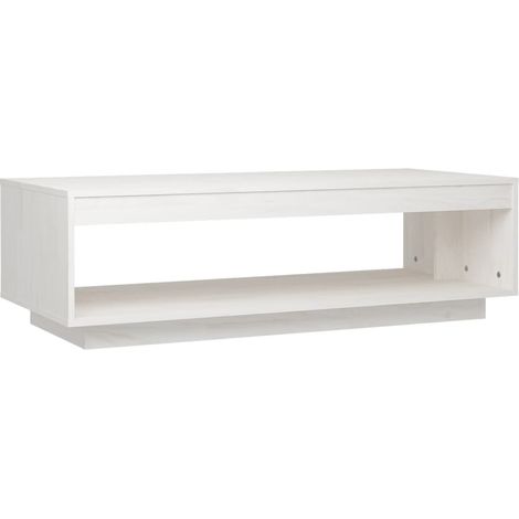 Maison Exclusive - Tavolino da Salotto Bianco 110x50x33,5 cm in Legno di Pino
