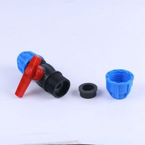 Robinet à tournant sphérique PE 20 mm – Pression 16 bar – Étanche pour systèmes d\'eau froide – Convient piscines et aquarium (1/5)