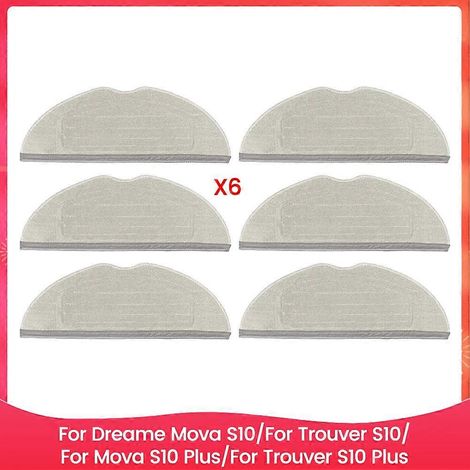 Mopp-Tuch-Pads für Dreame Mova S10/Trouver S10/Mova S10 Plus/Trouver S10 Plus Ersatzteile 6 Stück (1/5)