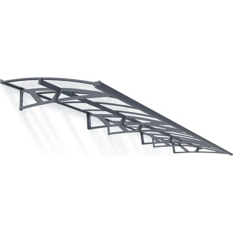 Canopia Marquise de porte Amsterdam 670,5 x 140 cm Grise