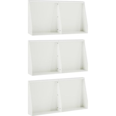 vidaXL Muro de Contención 6 uds. 40 x 12 x 40 cm Acero Blanco (1/5)