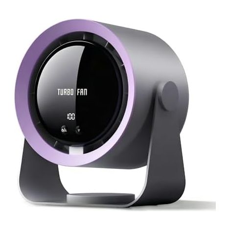 Tischventilator USB Leiser Ventilator Akku LED Display Schwenkbar (1/5)