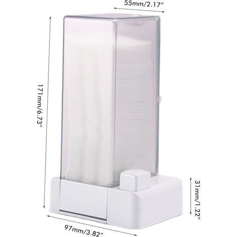 Automatischer Spender für Make-up-Entferner-Pads mit Druckfunktion, Spender für Kosmetik-Wattestäbchen, Wattepad-Organizer. (1/5)