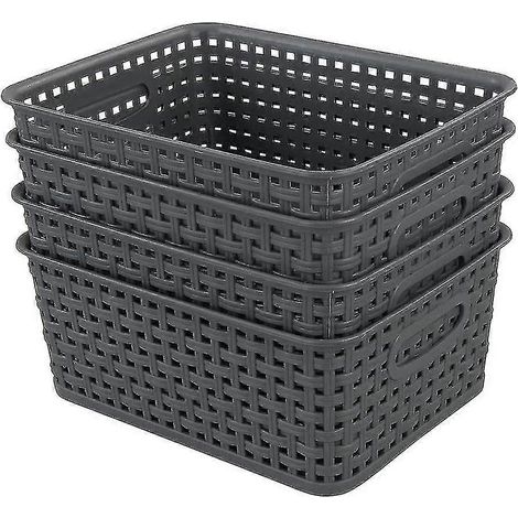 Bacs de rangement et d'organisation pour garde-manger compatibles avec la buanderie, la salle de bain, la chambre, la cuisine, les placards, etc. (1/5)