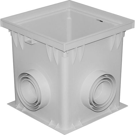 First Plast – Réhausse regard polypropylène 300 x 300 mm – Sorties multidiamètres Ø80/100/125/140 mm – Accès facilité pour systèmes de drainage (1/3)