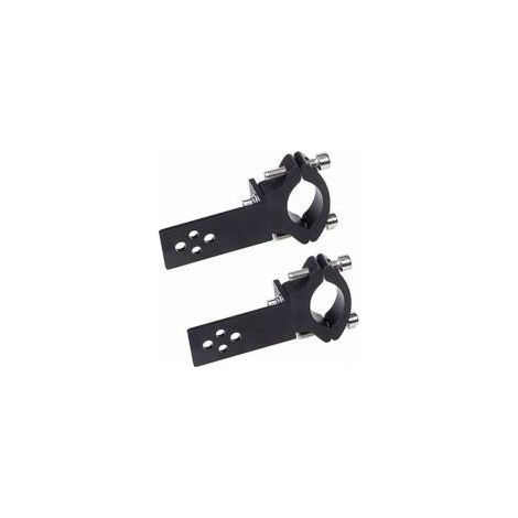 Convient pour un jeu de 2 colliers de serrage de fourche de moto - montage horizontal/vertical - pour le montage de bandes lumineuses LED - 22 mm-36 mm (1/2)