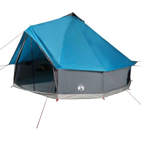 vidaXL Tienda de campaña familiar tipi 8 personas impermeable azul (1/2)