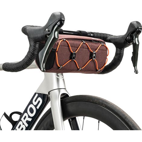 Borsa da manubrio per bicicletta con tracolla, 2,2 litri - Marrone (1/5)
