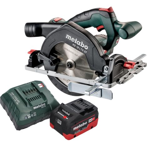 Metabo KS 18 LTX 57 Sega circolare a batteria 18 V 165 mm + 1x batteria LiHD 5,5 Ah + caricabatteria