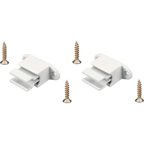 2x Clip bloqueur de manivelle volet Roulant réglable blanc Support Guide Manette Plastique 14mm Universel fenêtre Mur à Visser (1/3)