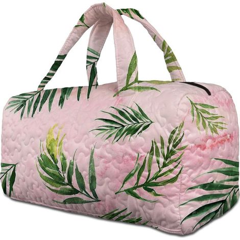 40,5x20,5x20,5cm Sac polochon matelassé polyester rétro, sac voyage quotidien, sac à provisions pour travail et shopping (1/5)