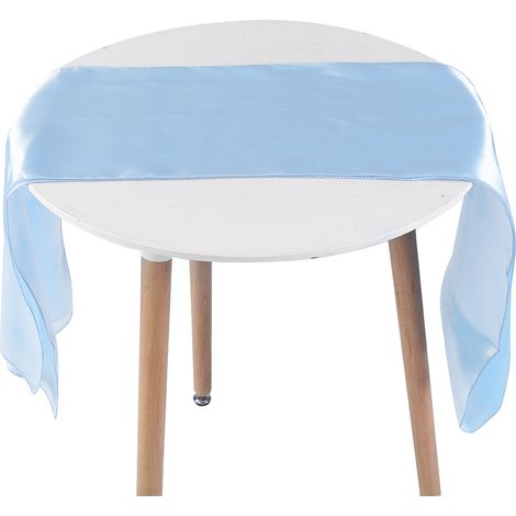 Tischläufer 30 x 275 cm, hellblau, ideal für Hochzeiten, Partys und Bankette. (1/5)