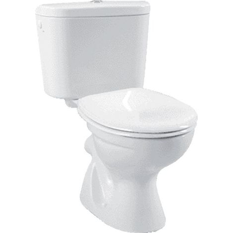Roca – Pack WC au sol sortie horizontale 3/6l avec abattant double charnières – Céramique blanche – TNP0000300000001 (1/2)