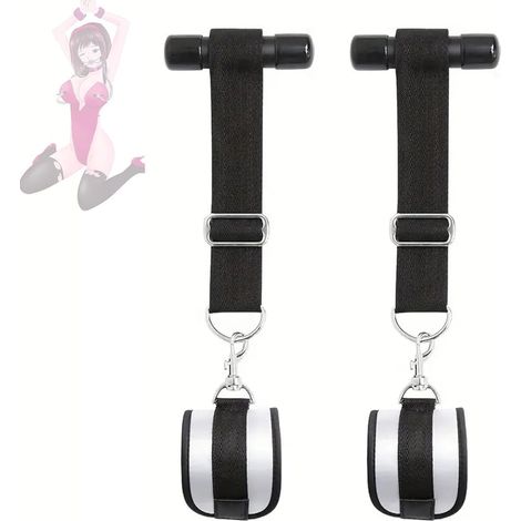 Türsäcke aus Nylon – 1 Paar – Weich, Schwarz – Für Sport und Yoga – Für Zuhause und Fitnessstudio – Fitnesszubehör (1/5)