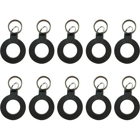 Convient pour 10 porte-clés de cartes à jetons RFID réinscriptibles double copie T5577 EM4305 EM4100 125 kHz à détection de proximité, noir. (1/3)