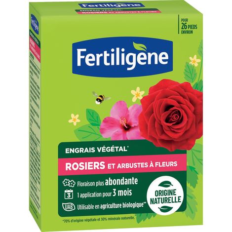 Engrais Végétal Rosiers et Arbustes à Fleurs 650 g - Une Floraison Plus abondante - Seulement 1 Application en 3 Mois - Jusqu'à 26 Pieds - Produit 100% Naturel avec zéolite (1/2)