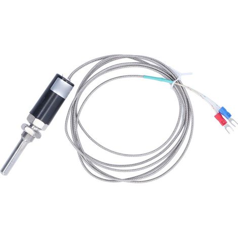 Sonde thermocouple type K WRNT-01 blindée fil gainé mesure température 0-800°C probe 50mm câble 2m robuste (1/5)