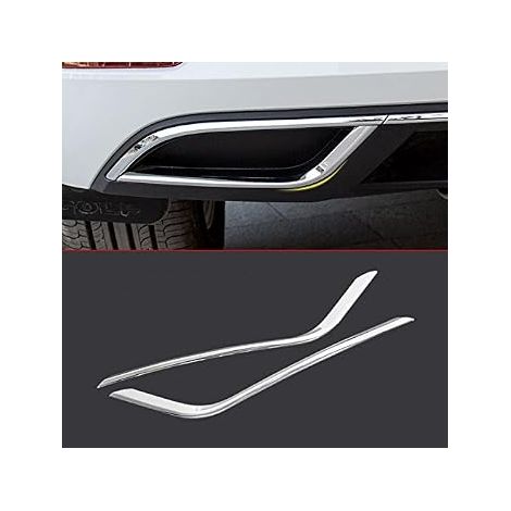 pour Golf Mk7 2018-2019 Arrière Silencieux D'Échappement Tip Extrémité Tuyau Moulures Acier Inoxydable Décorative Couvercle Accessoire Auto 2 pièces (1/5)