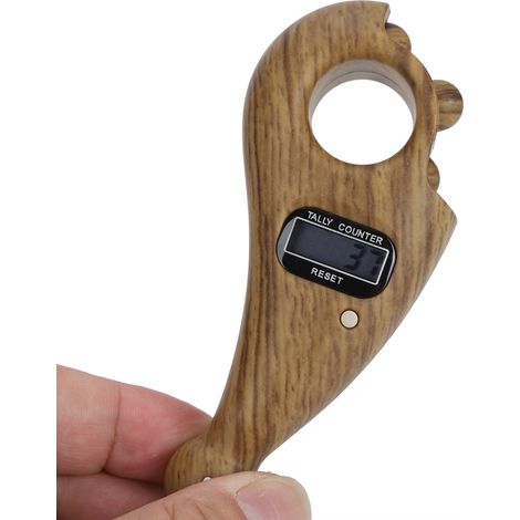 Compteur de perles de prière bouddhiste digital en bois pour méditation, compteur manuel mala (1/5)