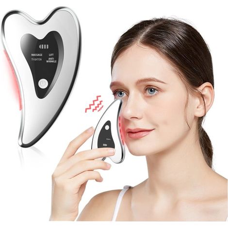 Beyamis Appareil de massage par vibrations faciales, instrument de raclage du visage, masseur de cou élégant (1/5)