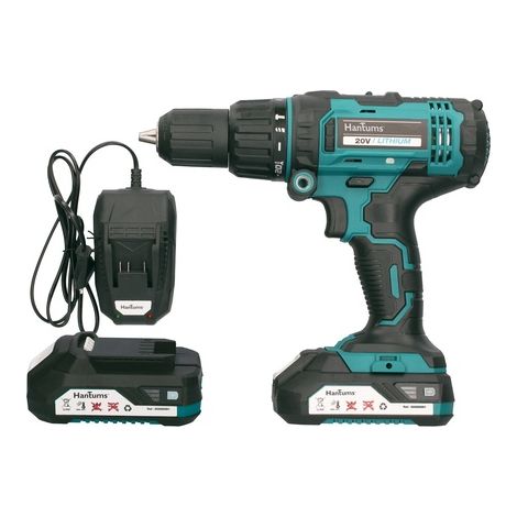 Kit taladro destornillador inalámbrico con percutor y dos baterías 20V