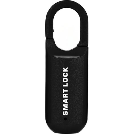 Serrure de porte intelligente Mini Serrures D'empreintes Digitales Cadenas Serrure Électronique Biométrique Intelligente USB Charge Sans Clé for Gym École Casier Voyage Cas Sac À Dos ( Color : Zwart , (1/5)