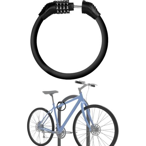 Chaîne Antivol Vélo,Cadenas de Chaîne pour Bicyclette, Chaîne Antivol Vélo à Code, Cadenas à Vélo Chaînes Antivol avec 4 Chiffres Mot de Passe pour vélo, Moto (1/5)