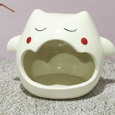 Bougeoir décoratif fantôme mignon pour Halloween, petit récipient en porcelaine blanche haute température pour bougie parfumée. (1/5)