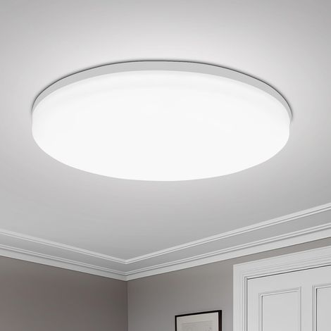 Plafonnier LED Salle de Bain et Cuisine 30 cm 48W – 4320 LM, Blanc Froid 6500K, Étanche IP40, Luminaire Rond pour Éclairage Intérieur et Extérieur (1/5)