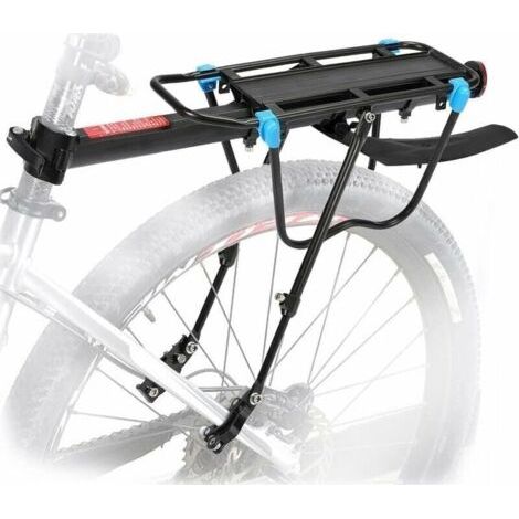 Porte Bagage Vlo Arrire avec Capacit 50KG, Rglable Porte-Bagages Velo VTT Transporteur Tige de Selle avec Rflecteur Aile pour Cyclisme Montagne Cargaison (1/4)