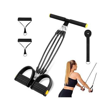 Extenseur de Résistance en Latex Naturel À 3 Trous, Extenseur de Poitrine Ajustable, Bande de Résistance avec Poignées, Préparateur Musculaire, Entraîneur de Force (1/5)