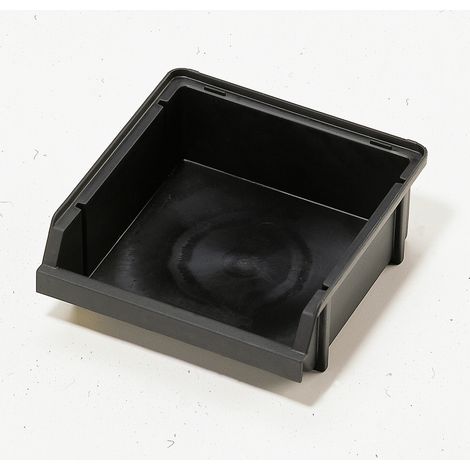 raaco 109277 ESD Sichtlagerkasten 2-80  (B x H x T) 125 x 50 x 133 mm Schwarz 1 St.