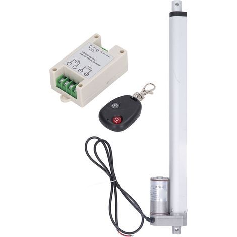 Linearer elektrischer Stellantrieb (12 V) mit 350 mm Hub, 750 N Schubkraft für Maschinen und Anlagen, inklusive Steuerung und Fernbedienung (1/5)