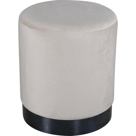 Pouf en Velours "Benji" 42cm Beige (1/5)