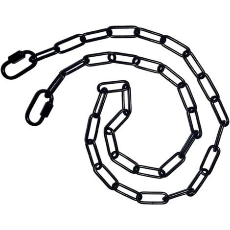 Chaîne de sécurité robuste noire pour portail - 0,9 m, en métal avec cadenas - Idéale pour portails, clôtures et cages pour animaux - Extension résistante pour une utilisation extérieure-AquaForge (1/5)