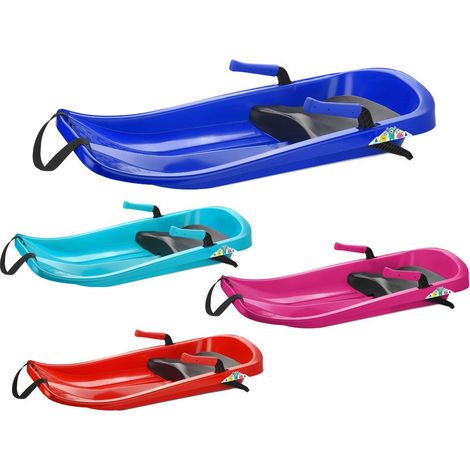 Bob Neve Bambini 85x41,5 cm Monoposto con 2 Leve Freno e Sterzo (1/4)