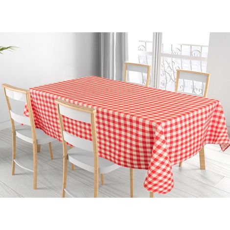 Tovaglia Cucina Copritavolo 100% Cotone Made Italy Disegno Rustica Quadretti RP, misura140x140coloreRustica (1/4)