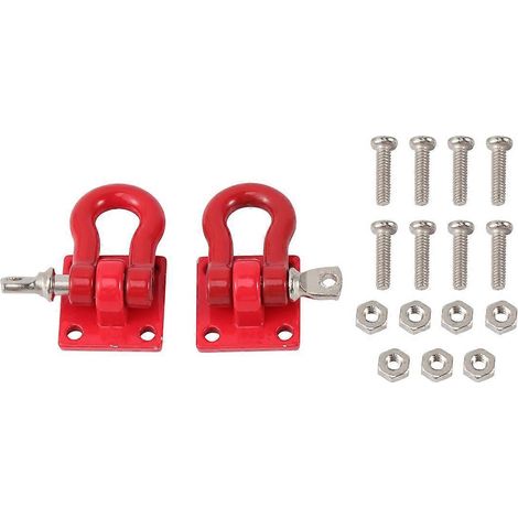 Accessoires pour camping-car (lot de 2) : barres de remorquage pour caravane, barre de remorquage pour voiture, crochet de remorquage en métal avec crochets en S.-2pcs-Red