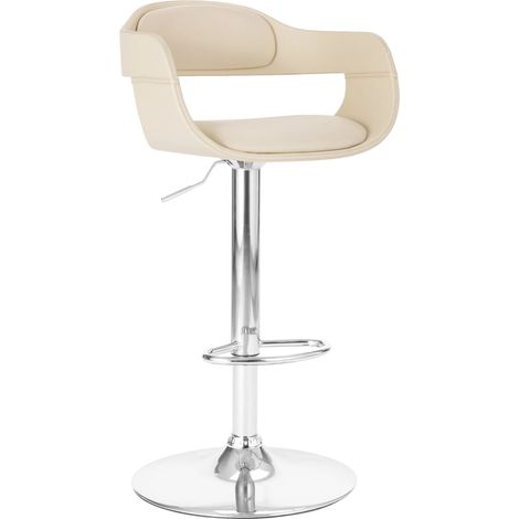 Sgabello da bar x1 seggiolone con schienale in PVC bianco e metallo DEC029448