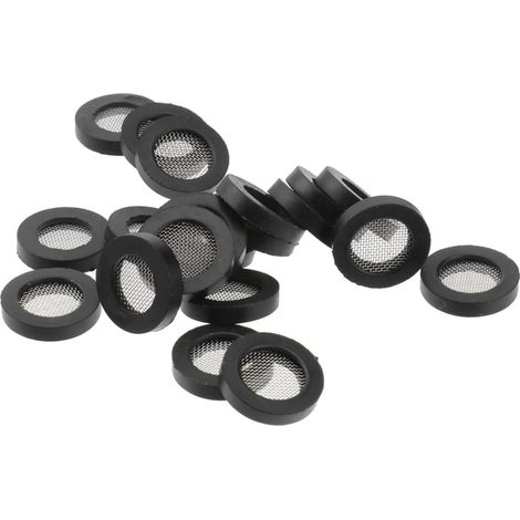 50 Pièces Joint de Tuyau 1/2 Pouce Noir, Rondelle Filtrante (1/5)