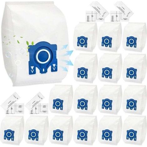 16 sacs d'aspirateur pour aspirateurs Complete C2 Complete C3, S227, S400, S600, S812, S2000, S5000 et S8000 Series Sacs à poussière, sacs haute efficacité (1/4)