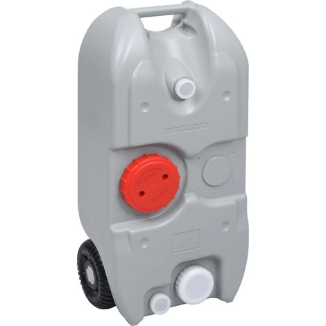 Réservoir d'eau sur roues pour camping 40 L Gris