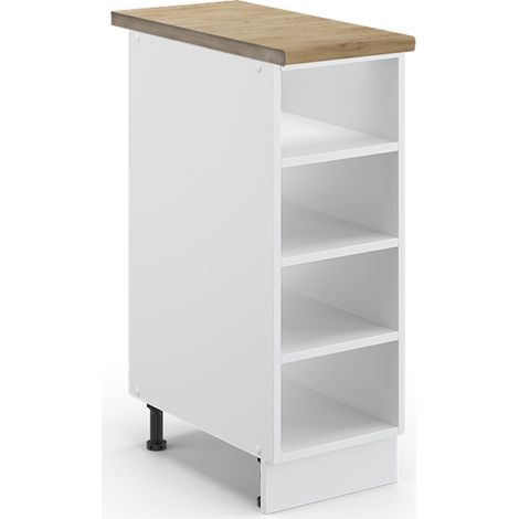 Etagère de cuisine Fame-Line, Blanc, 30 cm , PT Chêne, Vicco