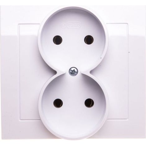 Enchufe doble Kier blanco GP-2W/00