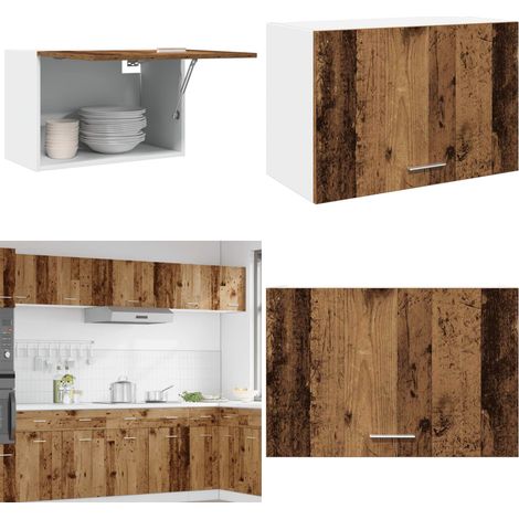 vidaXL Armoire suspendue vieux bois 60x31x40 cm bois d'ingénierie (1/5)