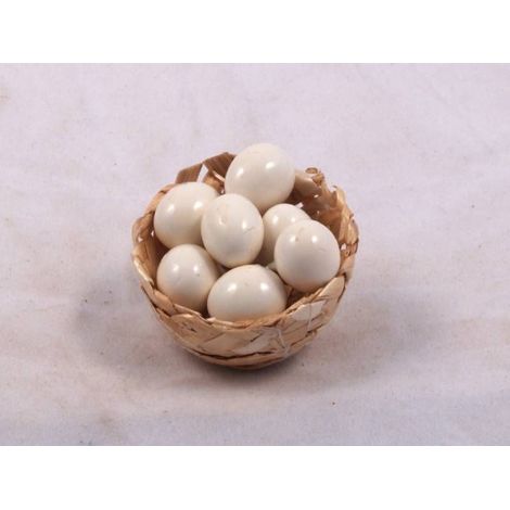 CESTINO CON UOVA BERTONI PER PRESEPE E MODELLISMO 4×4×2 CM