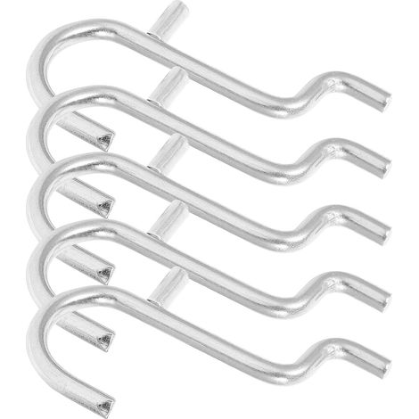 Lot de 20 crochets métalliques argentés pour panneau perforé (1/5)