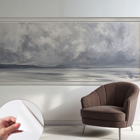 Selbstklebend Tapete modern - Wanddeko für Küche - Klebefolie Wand - luxus Look Sturm am Horizont 250x104 cm (1/5)