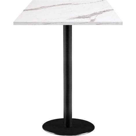 Mange-debout 60 x 60 cm - modèle Rome marbre blanc